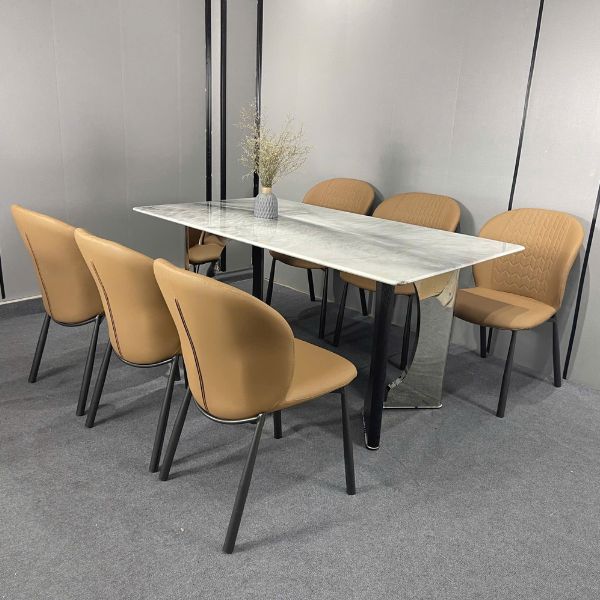 Bộ Bàn Ghế Ăn Mặt Đá Thạch Anh Nhập Khẩu HT19