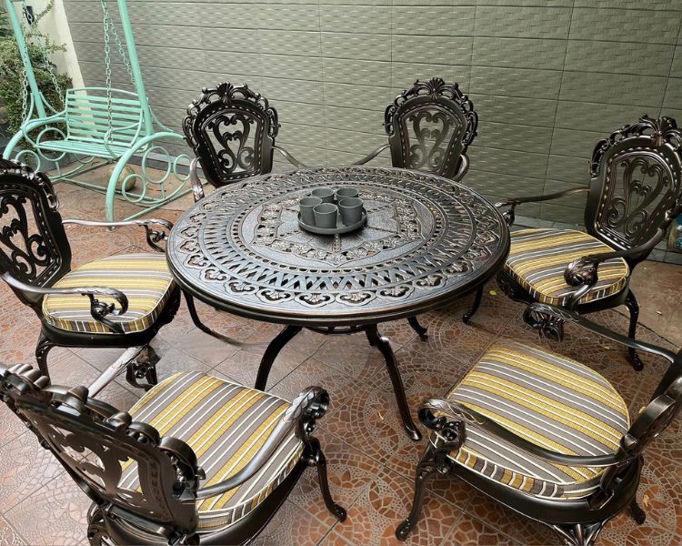 Bộ Bàn Ghế Ngoài Trời Nhôm Đúc ND72