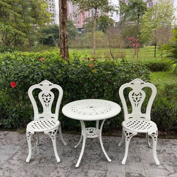 Bộ Bàn Ghế Nhôm Đúc Sân Vườn ND27