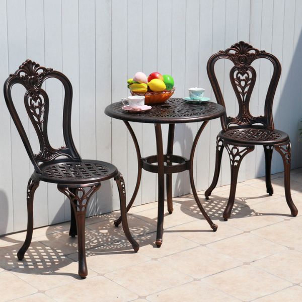 Bộ Bàn Ghế Nhôm Đúc Sân Vườn ND27