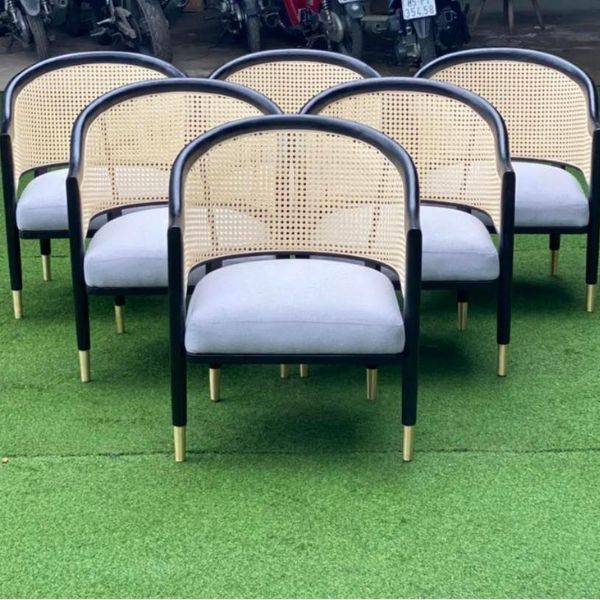 Ghế Cafe Grasse Gỗ Sồi Tựa Mây GF02