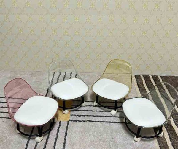 Ghế Đôn Xoay Nhựa Trong Nhập Khẩu