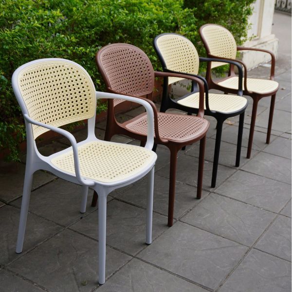 Ghế Nhựa Đúc Có Tay Ghế Cafe Ghế Ăn GN04