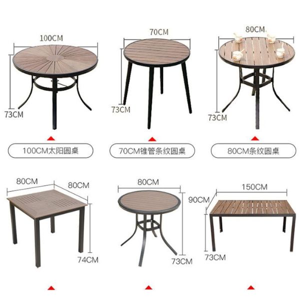 Bộ Bàn Ghế Ngoài Trời Polywood Nhôm Đúc 6 Ghế ND10