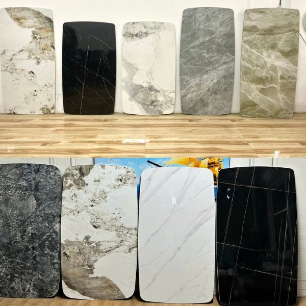 Bàn Ăn Mặt Đá Thạch Anh Vi Tinh Thế 6 Ghế Nhập Khẩu