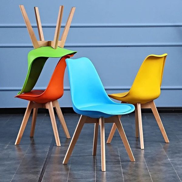 Ghế Eames Chân Nhựa Mặt Đệm Nhập Khẩu