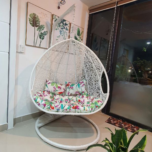 Xích Đu Đôi Mây Nhựa Sân Vườn MN45