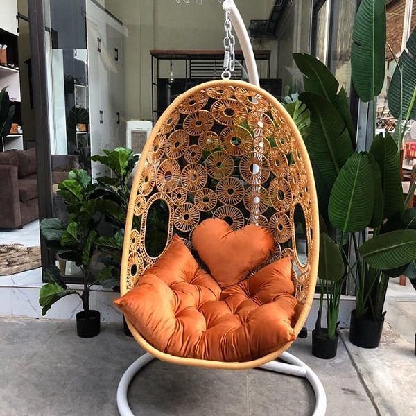 Xích Đu Đơn Đồng Tiền Mây Nhựa XD19