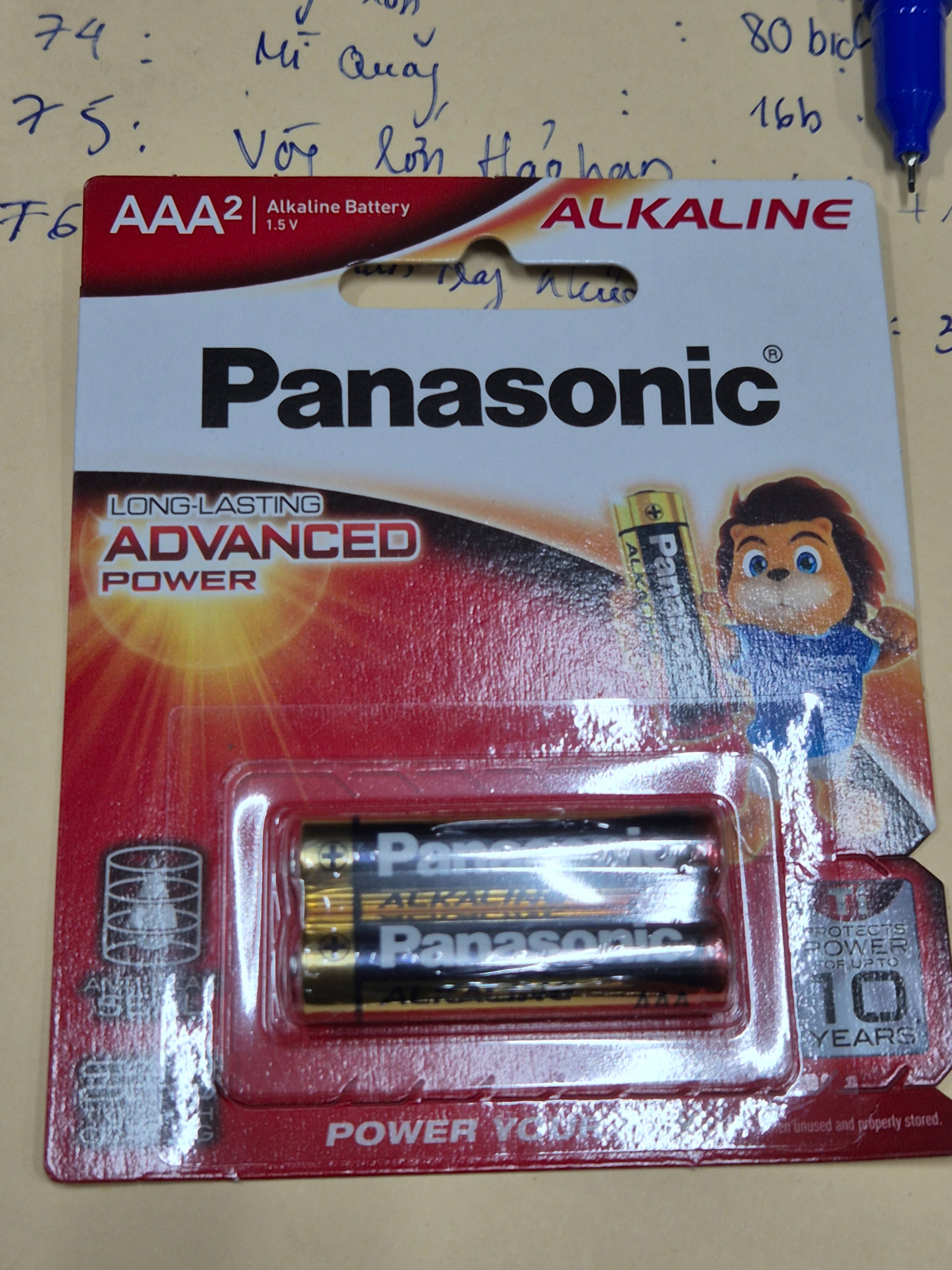 Pin Panasonic AAA Alkaline vĩ giấy