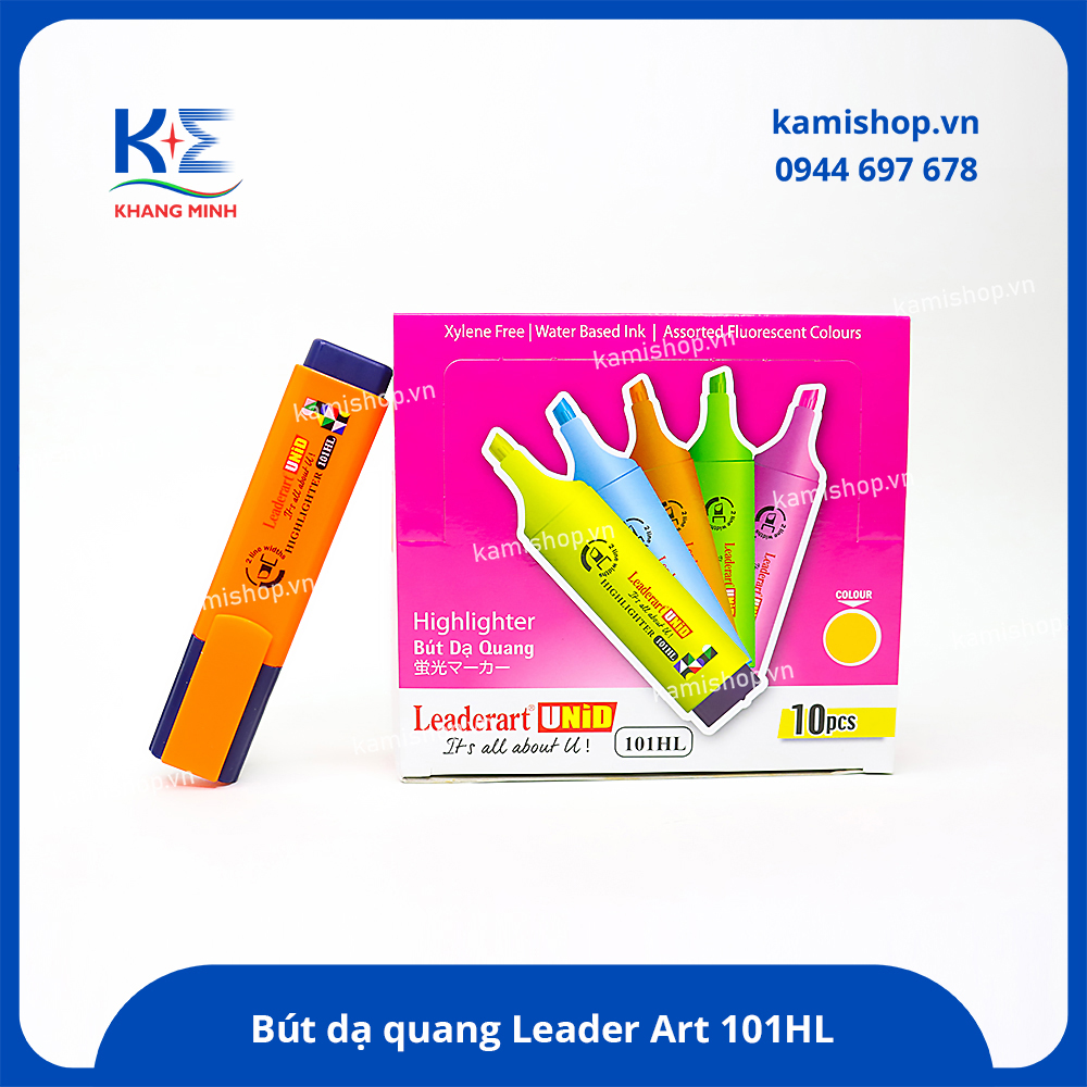 Bút dạ quang Leader Art thân vuông LA101HL