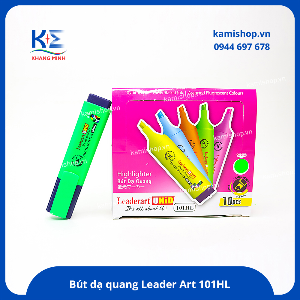 Bút dạ quang Leader Art thân vuông LA101HL