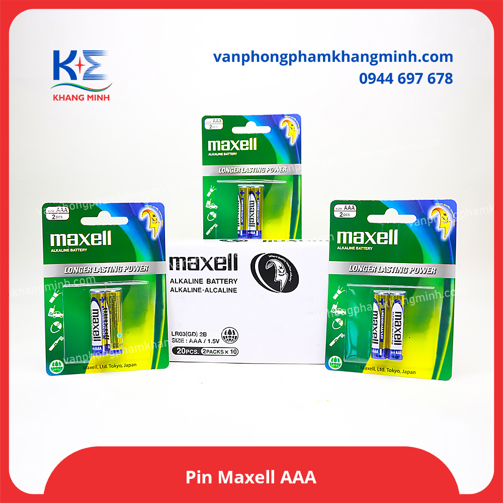 Pin Aaa Maxcell R03 Pin maxcell 3A Vĩ giấy (2 Viên/1 Vĩ)