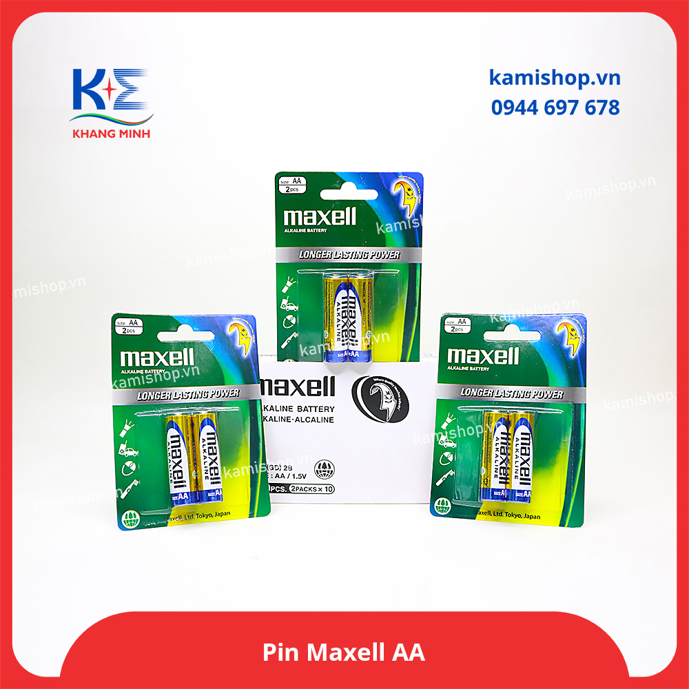 Pin maxcell 2A Vĩ giấy (2 Viên/1 Vĩ)