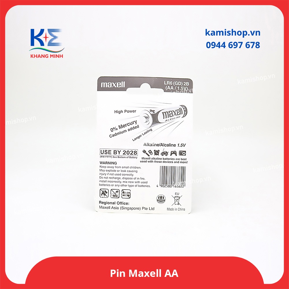 Pin maxcell 2A Vĩ giấy (2 Viên/1 Vĩ)
