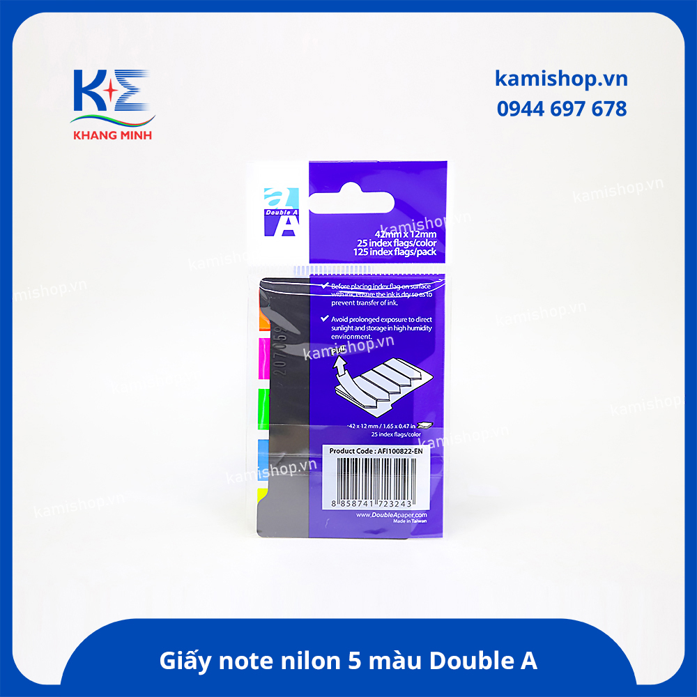 Giấy note nilon 5 màu Double A