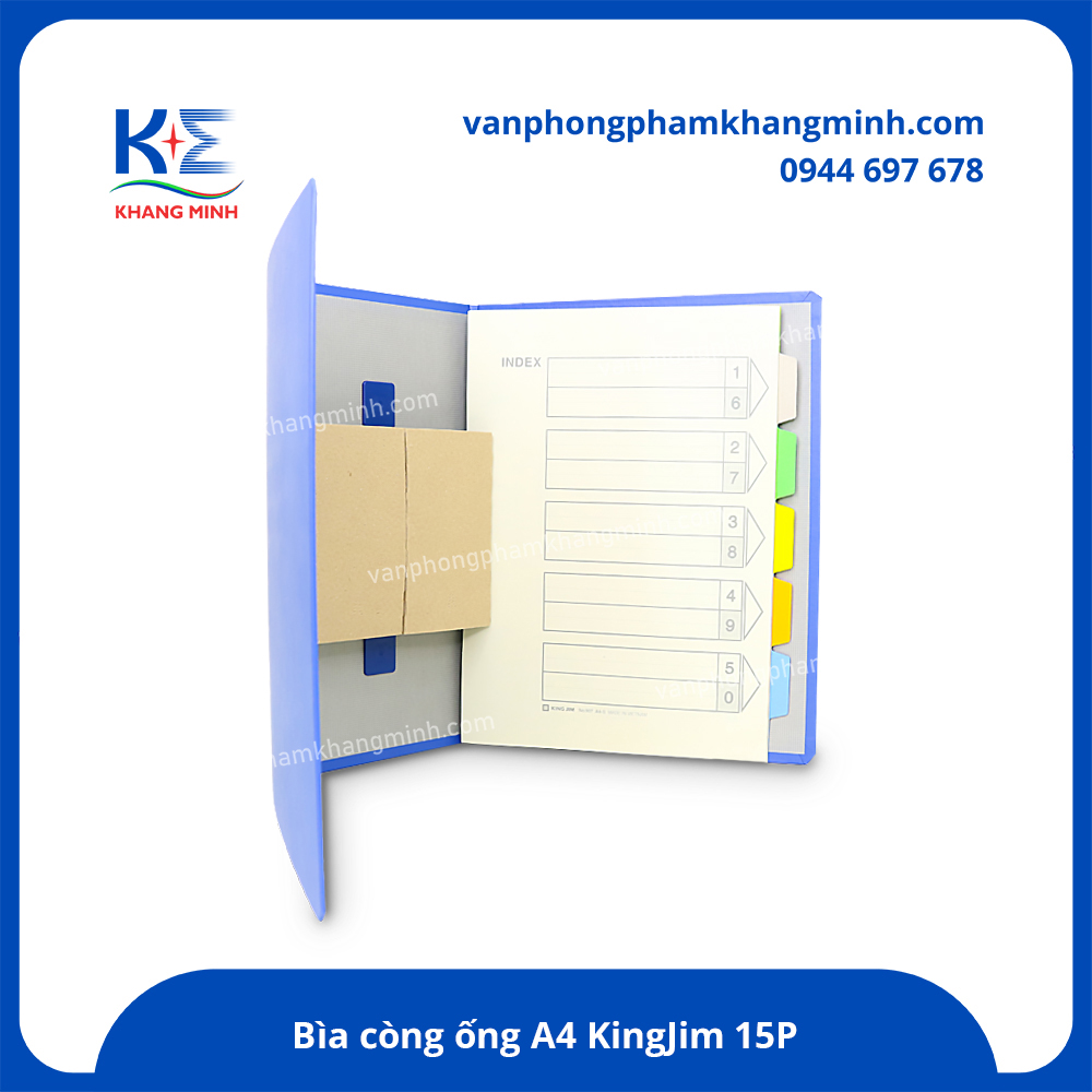 Bìa còng ống KingJim 15P XD - 3515
