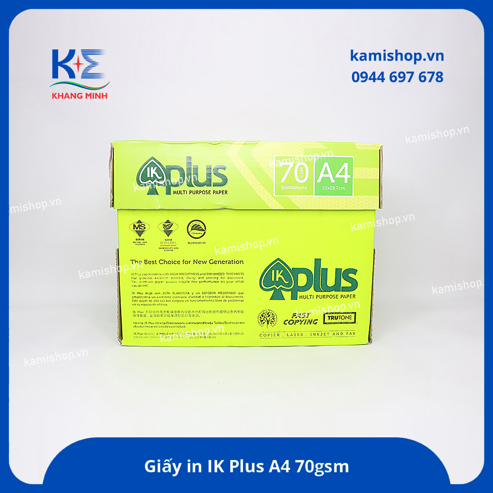 Giấy IK Plus A4 ĐL 70