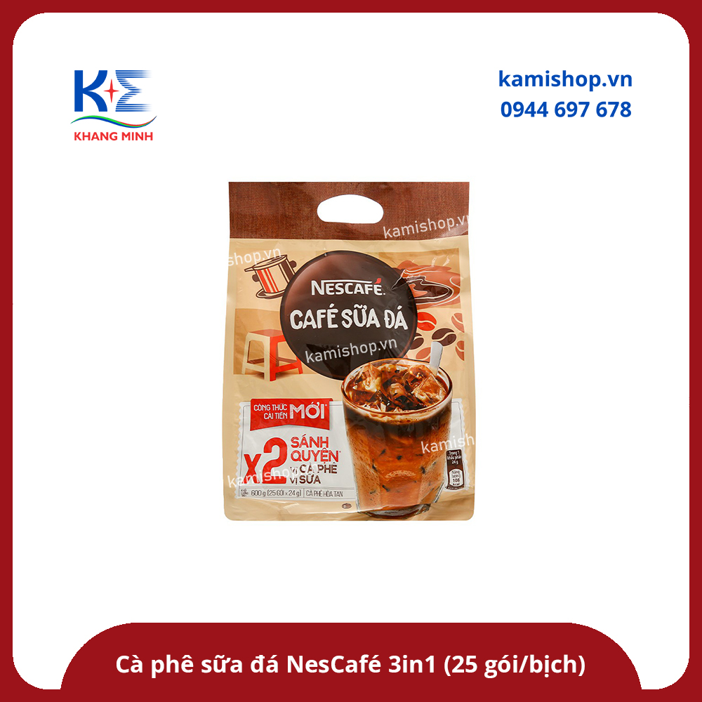 Cà phê sữa đá NesCafé 3in1 (25 gói/ bịch)