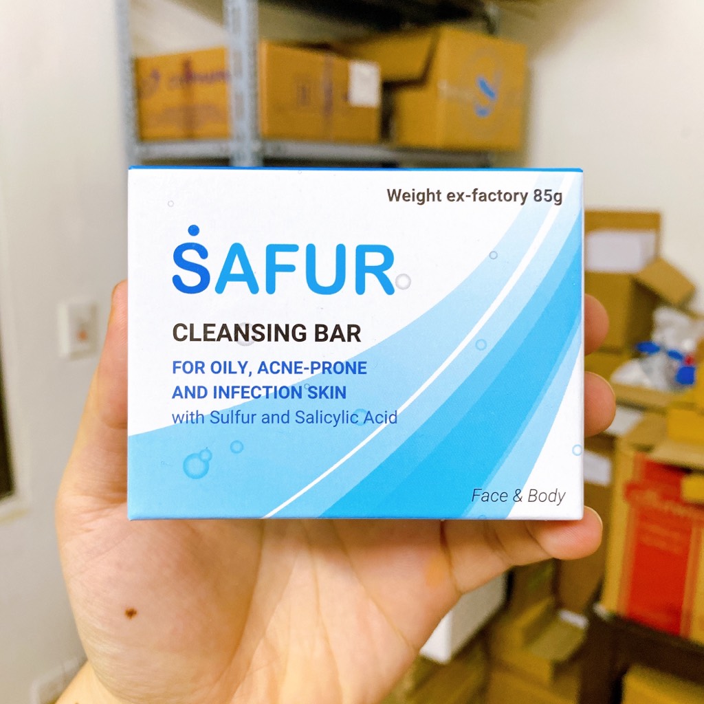 Xà phòng y khoa trị viêm nang lông, dày sừng nang lông SAFUR - 80g - salicylic acid 2% + sulfur 10%
