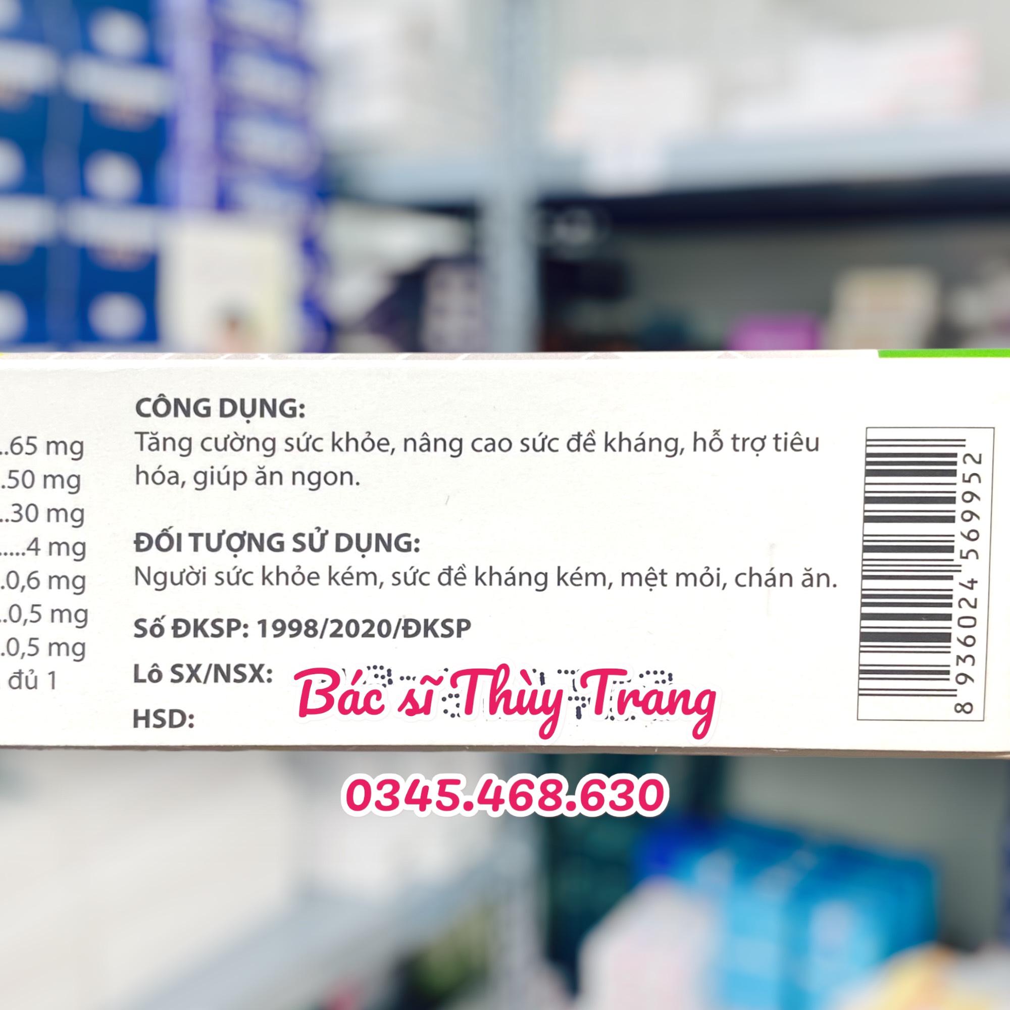 Viên uống tăng cường sức khỏe, nâng cao sức đề kháng IMMUKAN Thymomodulin 80mg, Lysine, Vitamin C, Kẽm gluconat, Vitamin B6, B1, B2 - hộp 30 viên