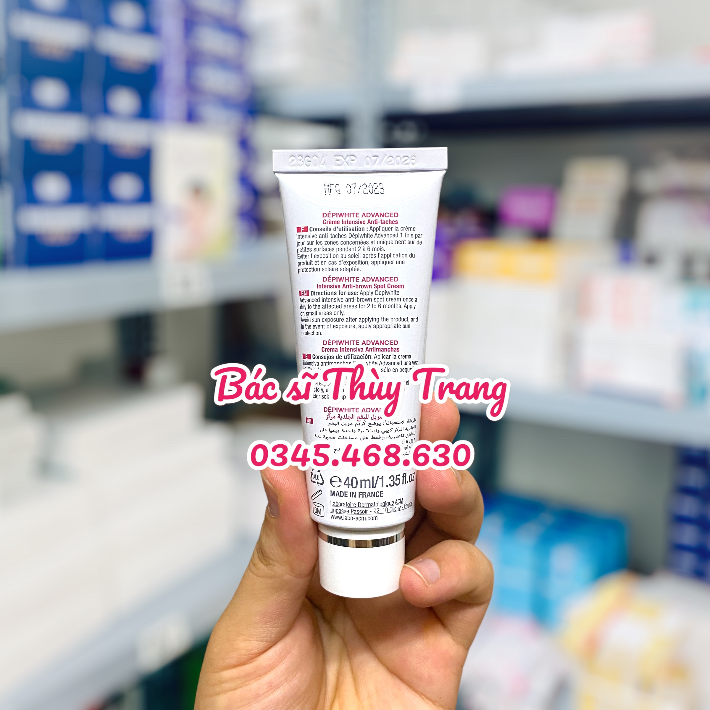 Kem dưỡng trắng da trị nám ACM Depiwhite Advanced Intensive Anti-brown Spot Cream - 40ml