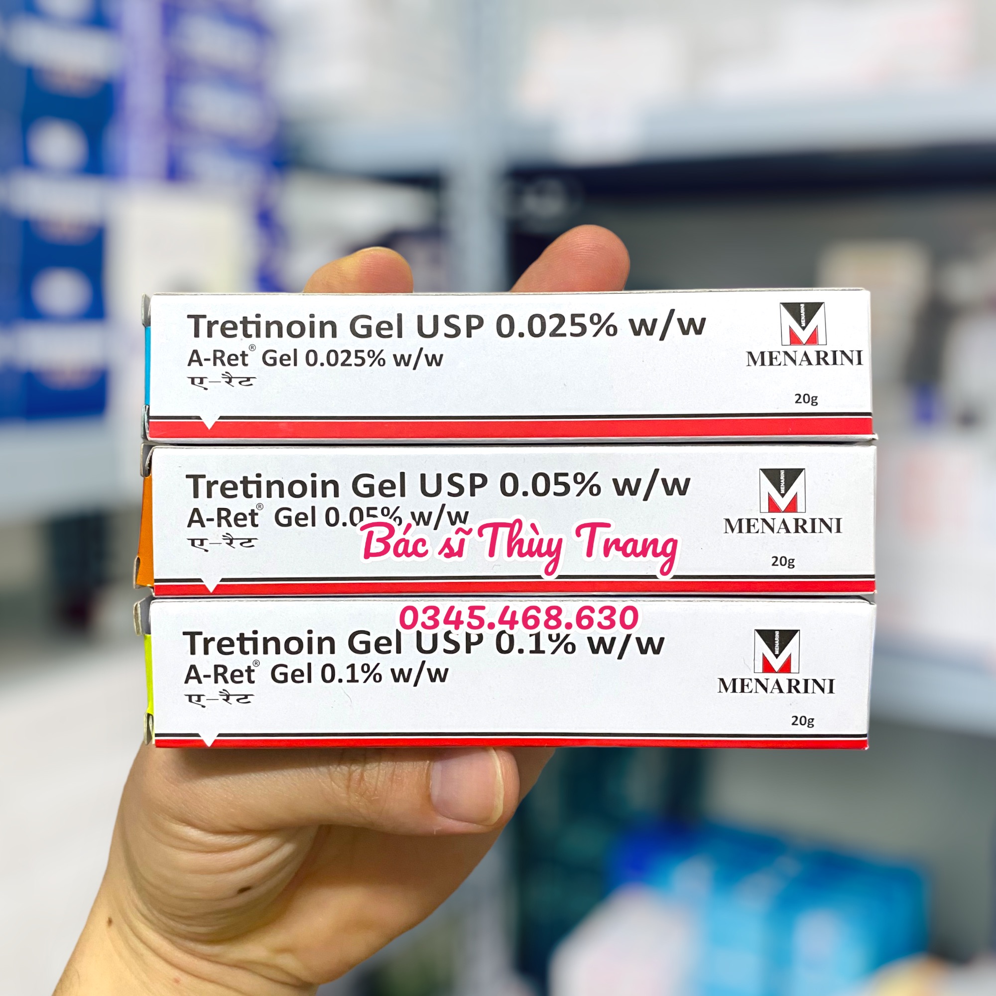 Kem bôi mụn Aret Tretinoin Gel USP