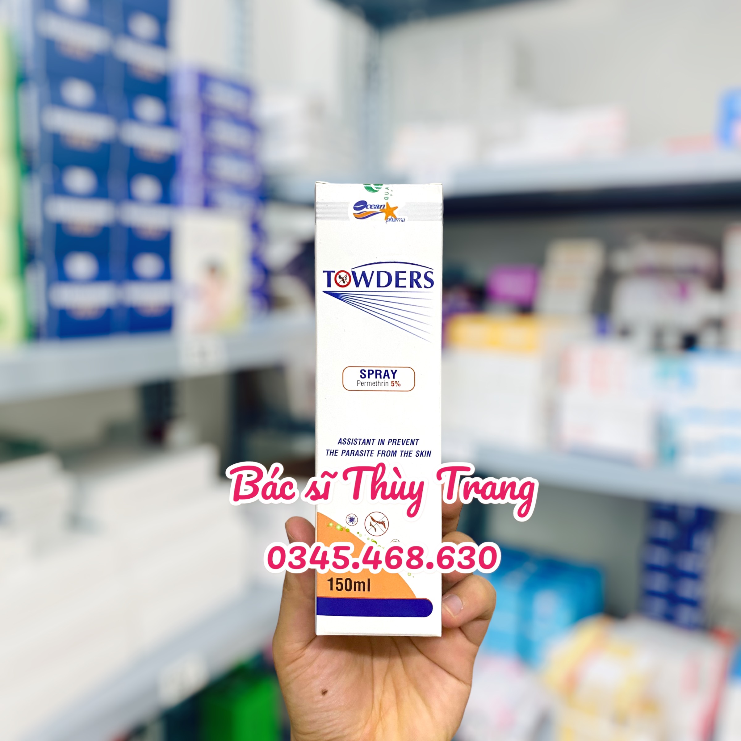 Towders Spray Permethrin 5% - Xịt Ghẻ Loại Bỏ Ký Sinh Trùng Hiệu Quả