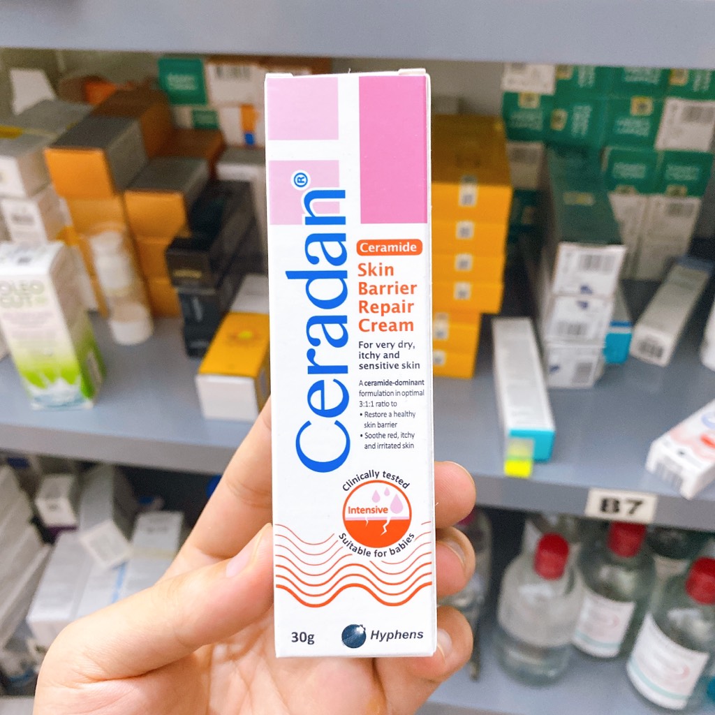 Kem dưỡng ẩm cho da khô Ceradan Skin Barrier Repair Cream Ceramide3.3%, Cholesterol, Axit béo