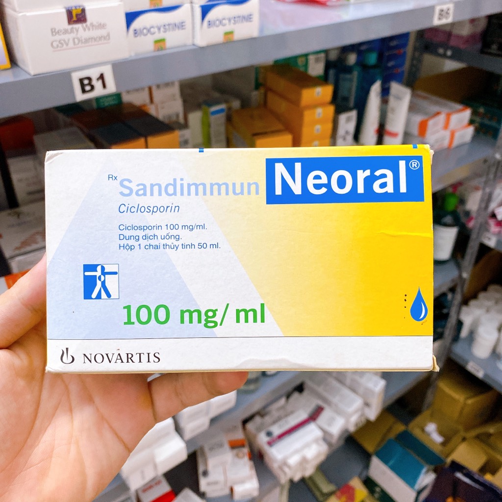 Dung dịch uống NEORAL Sandimmun - cyclosporin A 100mg/ml - lọ 50ml