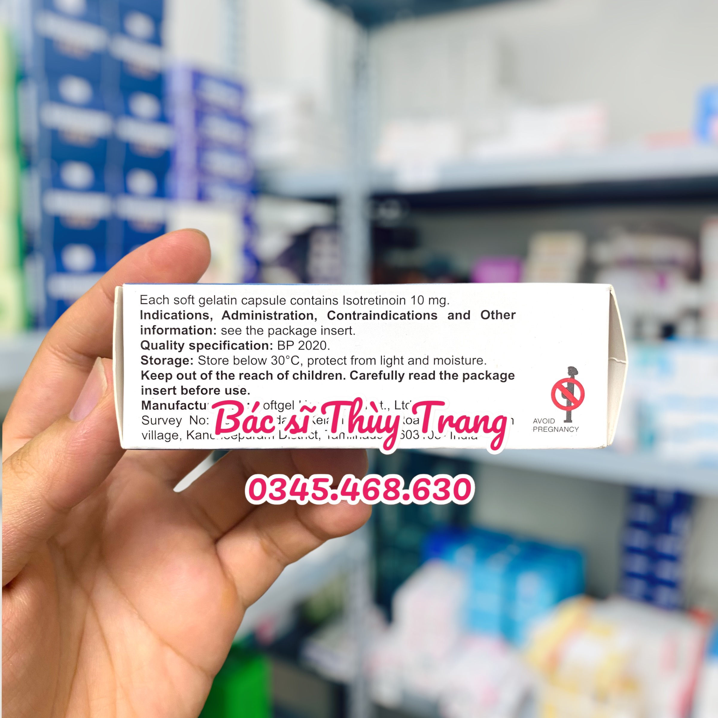 Viên uống điều trị trứng cá TILBEC 10 (Isotretinoin 10mg) - hộp 30 viên
