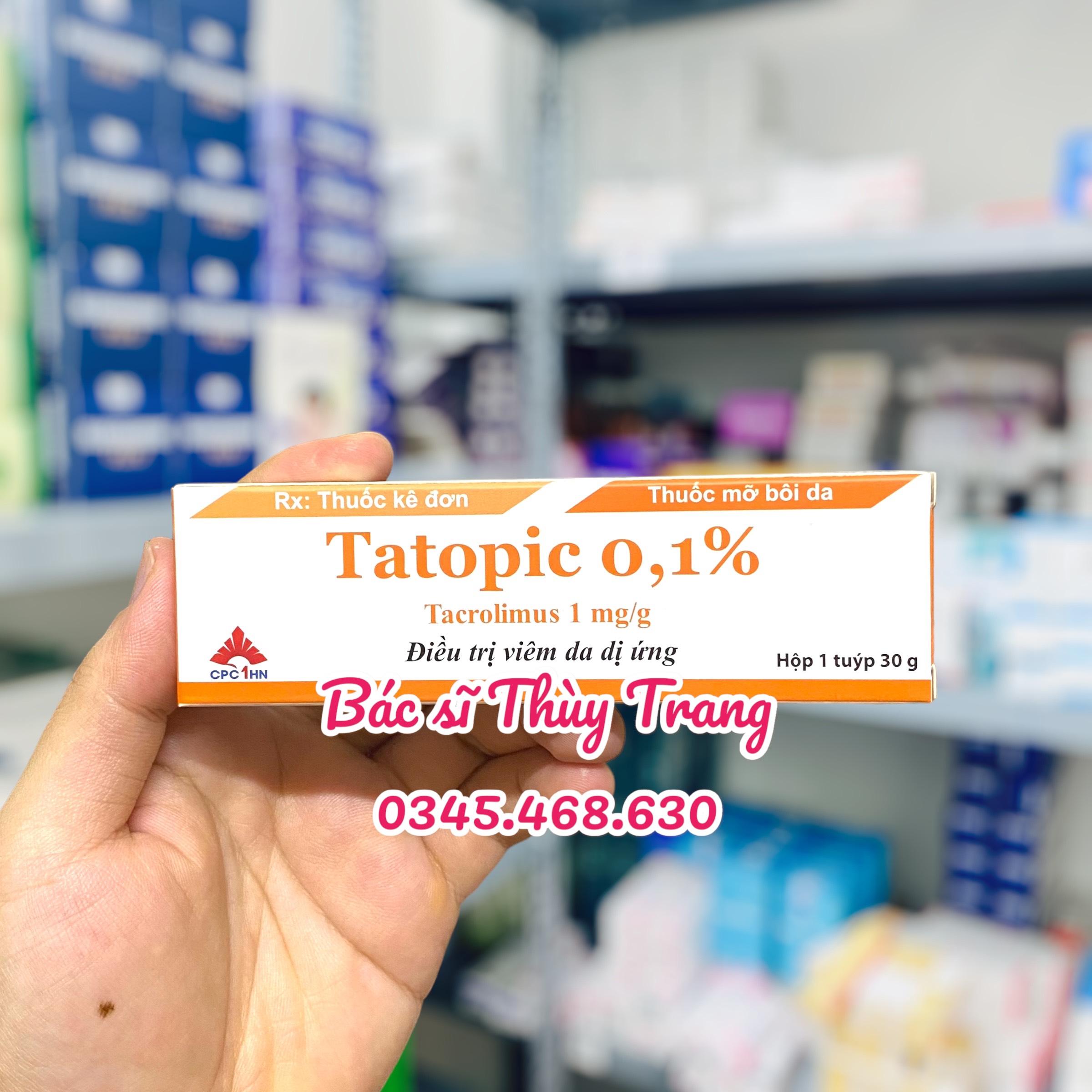Thuốc mỡ điều trị viêm da dị ứng TATOPIC 0.1% - hộp 1 tuýp 10g