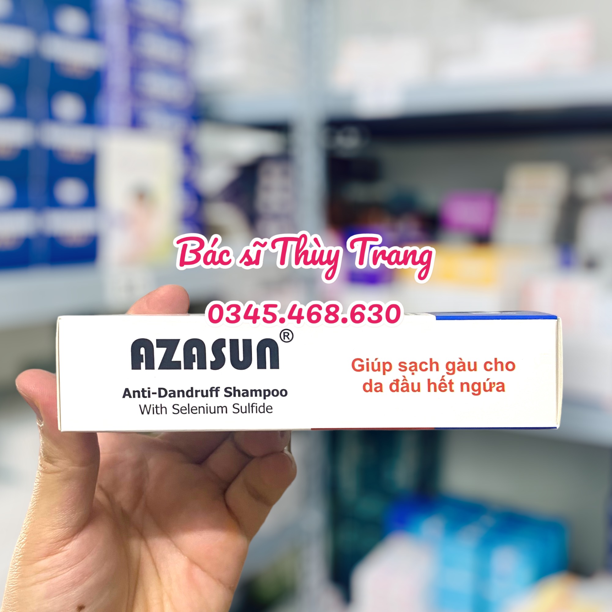 Dầu gội sạch gàu GAMMA Azasun Anti-Dandruff Shampoo - 120ml