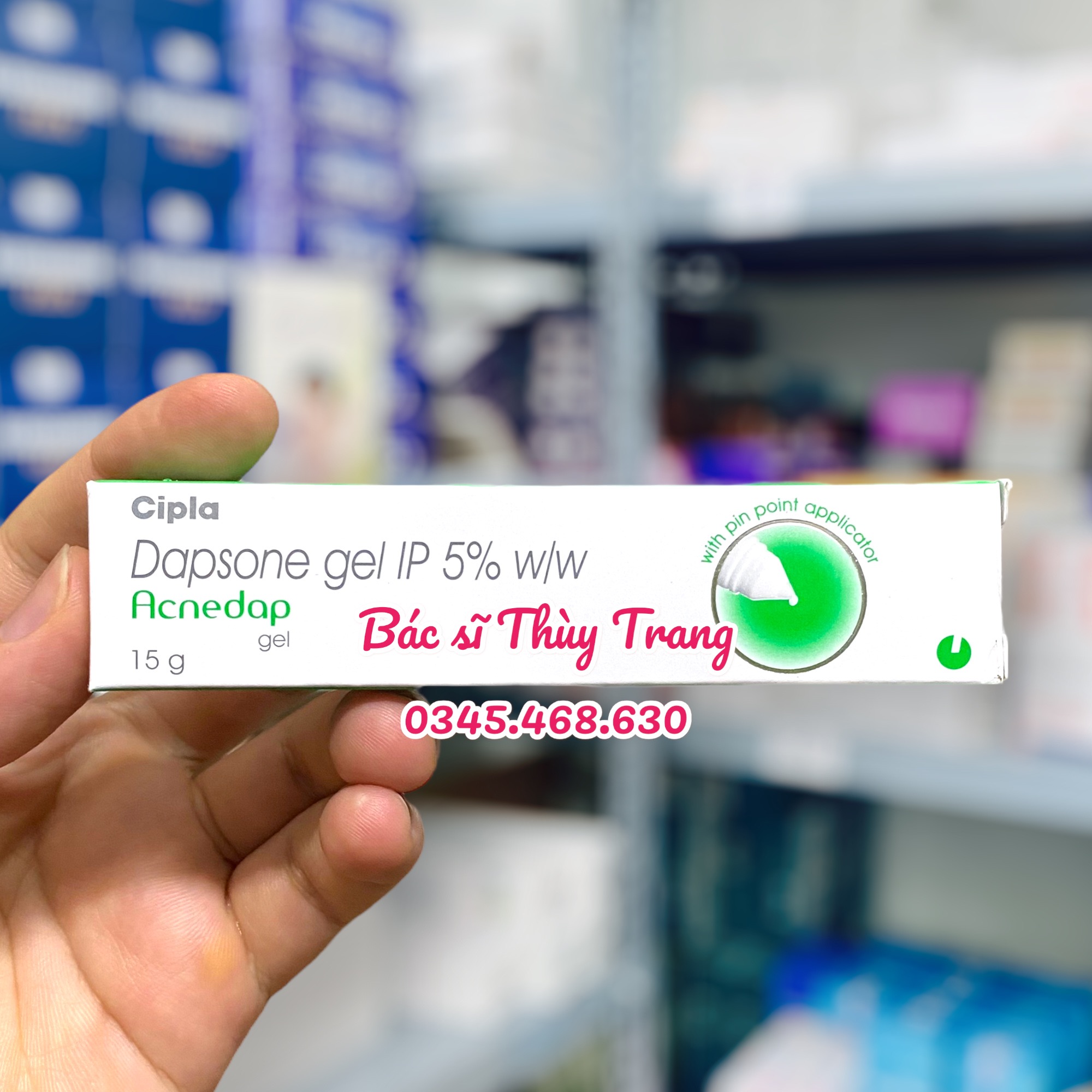 Gel Trị Mụn Acnedap - Dapsone Gel IP 5% W/W - 15g