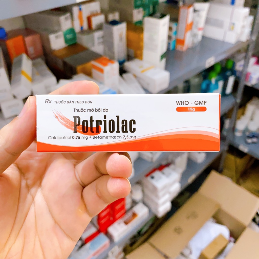 Điều trị vảy nến Potriolac - 15g - Calcipotriol 0.05%, Betamethasone 0.5%