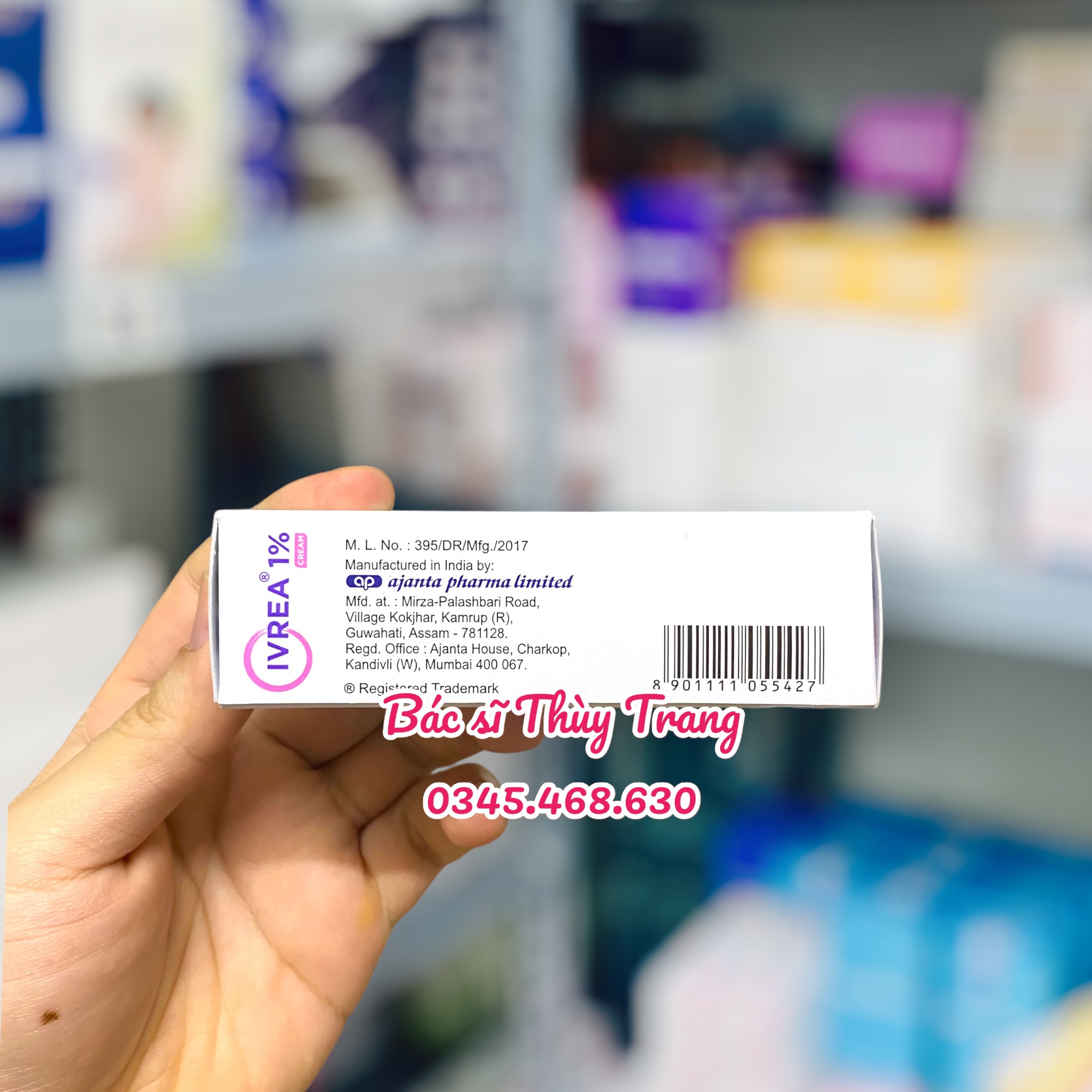 Kem bôi điều trị ghẻ, ký sinh trùng IVREA 1% Ivermectine Cream 1.0% - tuýp 30g