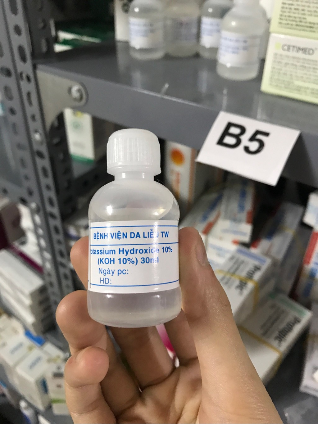 Dung dịch điều trị u mềm lây KOH 10% - viện Da liễu Trung ương - 30ml
