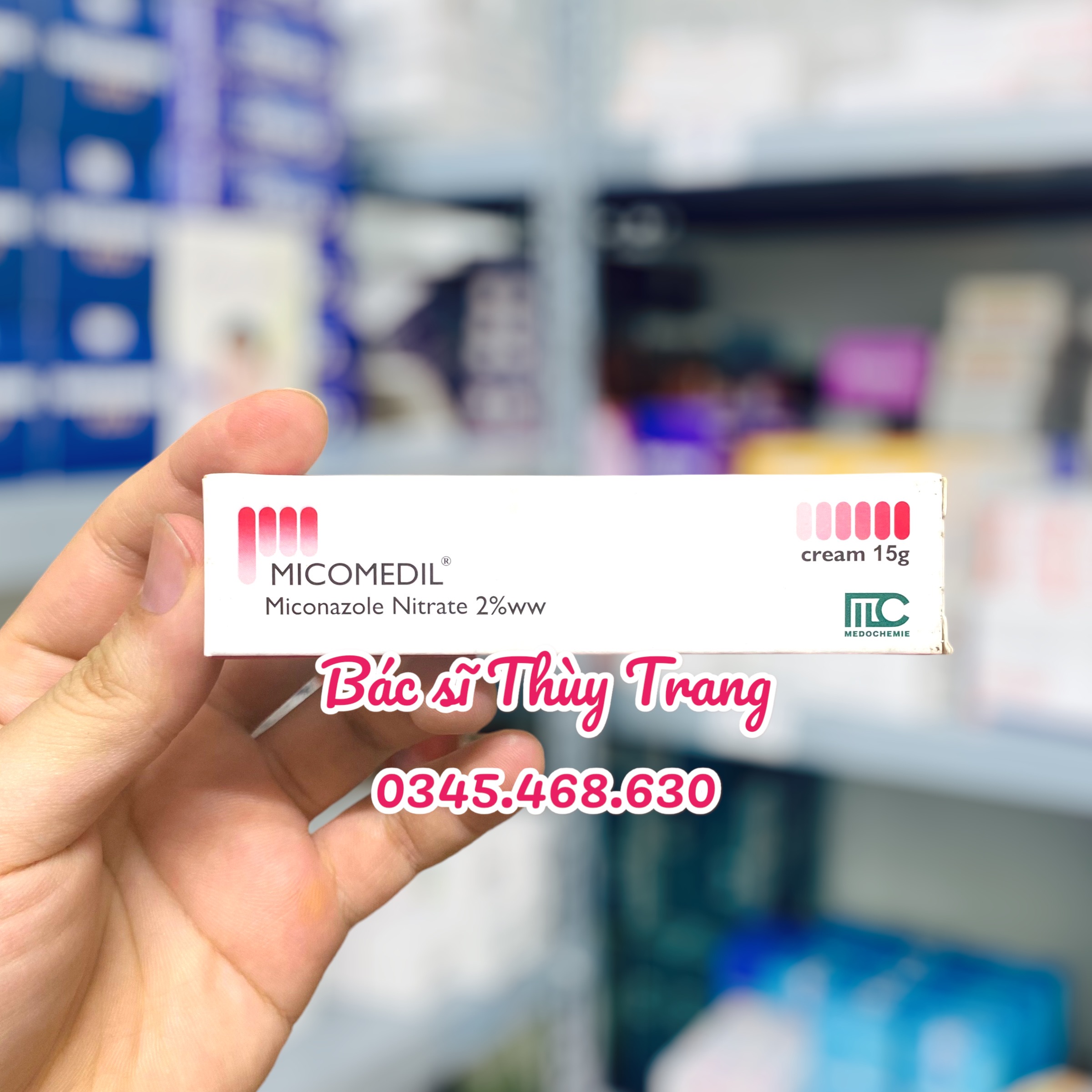 Kem trị nấm, hắc lào, lang ben Micomedil Cream - 15g