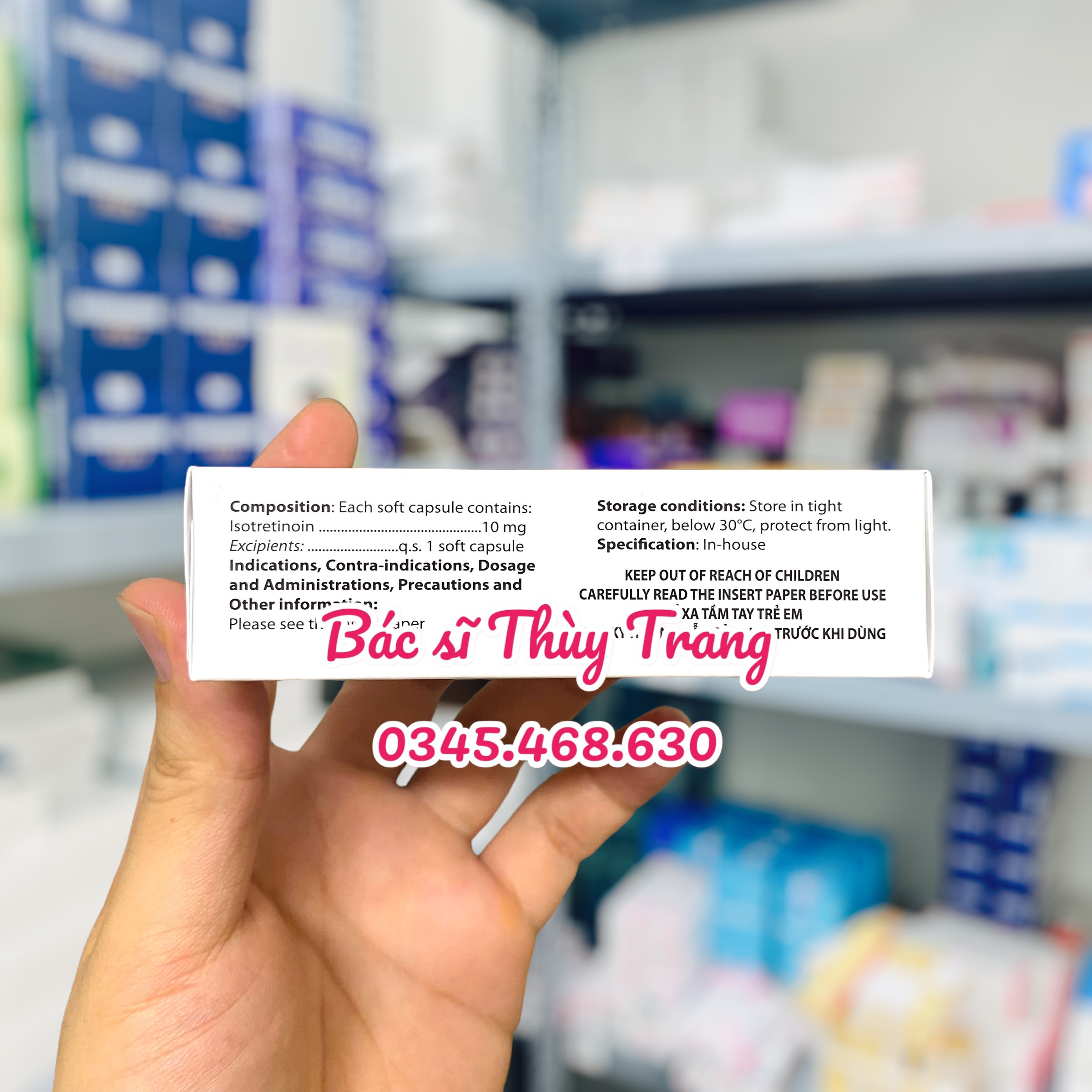 Viên Uống Điều Trị Mụn ISONACE Soft Capsule Isotretinoin 10mg Hộp 30 Viên - Giải Pháp Hiệu Quả Cho Mụn Trứng Cá Nặng