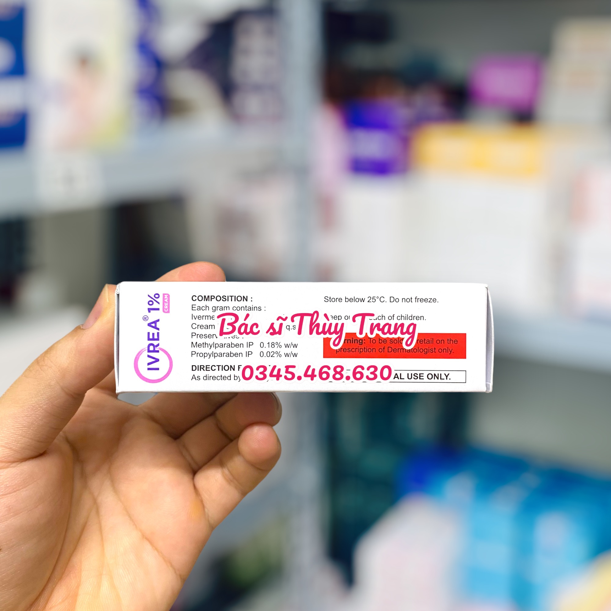 Kem bôi điều trị ghẻ, ký sinh trùng IVREA 1% Ivermectine Cream 1.0% - tuýp 30g