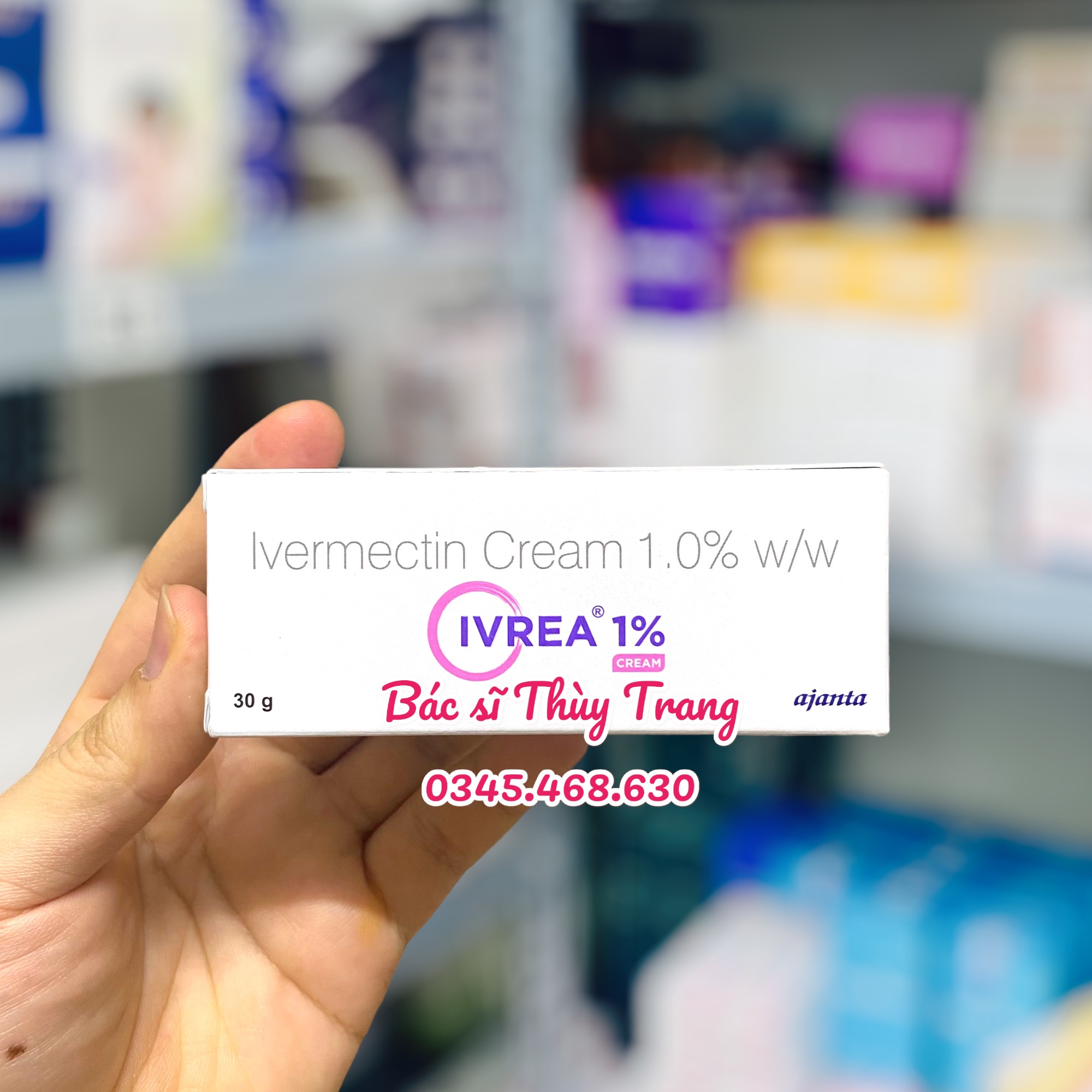 Kem bôi điều trị ghẻ, ký sinh trùng IVREA 1% Ivermectine Cream 1.0% - tuýp 30g