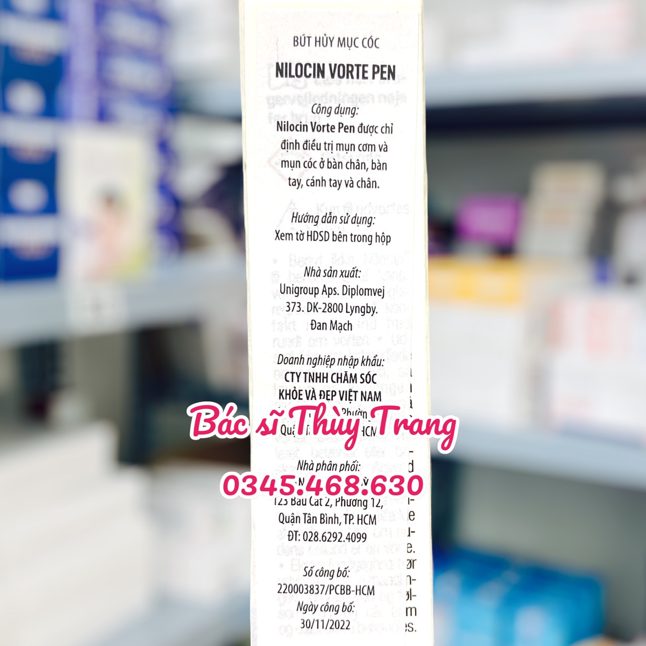 Bút chấm mụn cóc, mụn cơm Nilocin Vorte Pen - 3ml