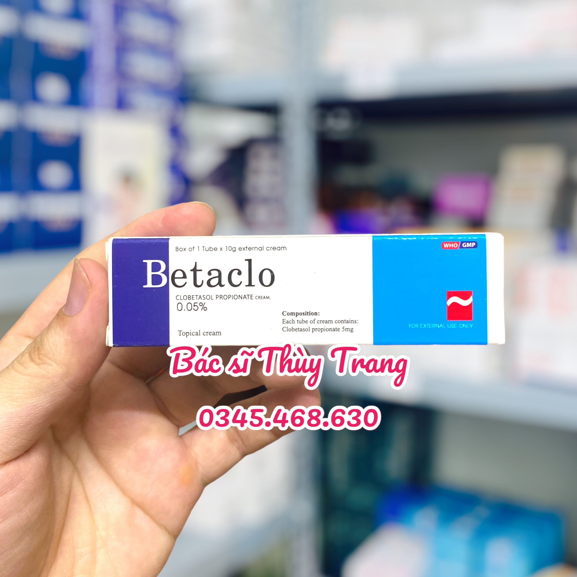Kem bôi BETACLO Clobetasol Propionat 0.05% - 10g