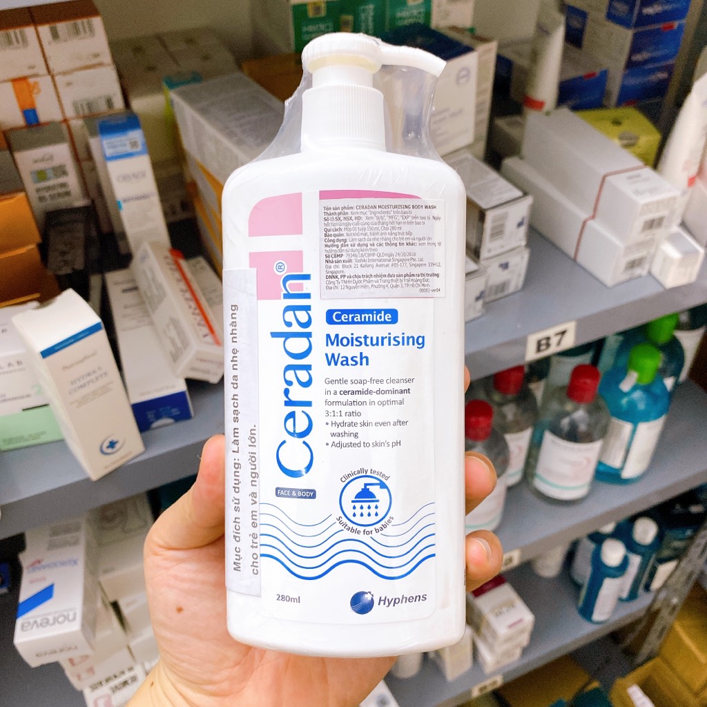Sữa tắm cho da khô, viêm da cơ địa CERADAN Ceramine Gentle Cleanser - 280ml
