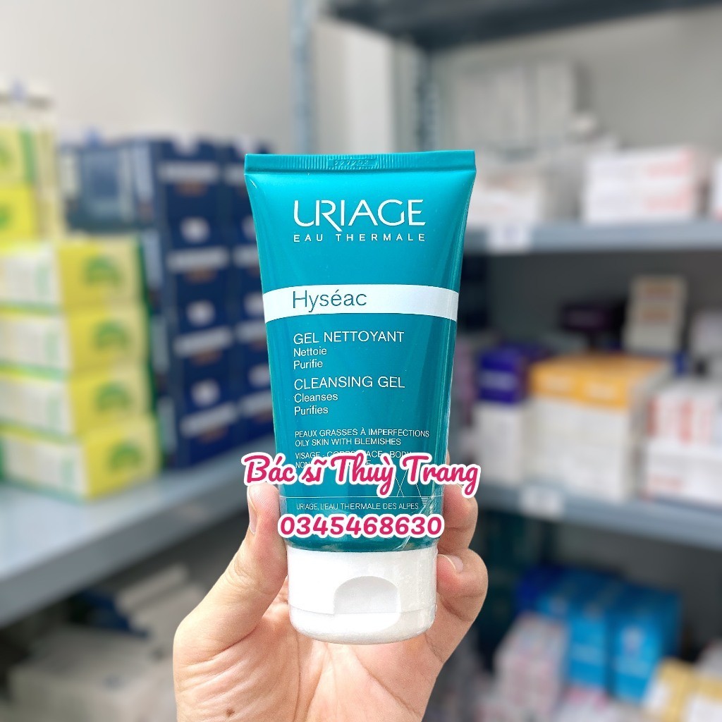Gel rửa mặt dành cho da dầu, da mụn, da hỗn hợp URIAGE Hyseac Gel Nettoyant Cleansing Gel - 150ml