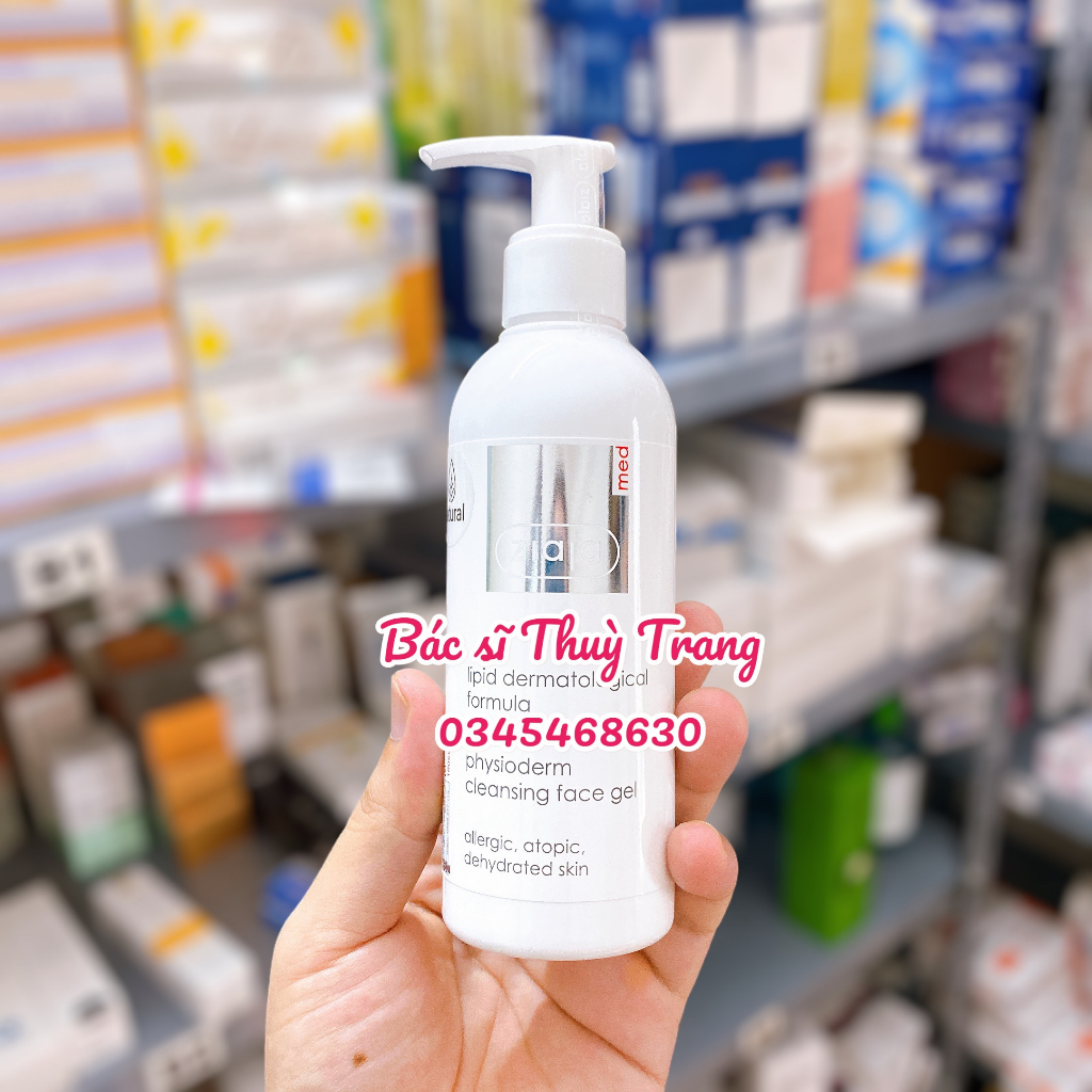 Gel lau/rửa da sinh lý ZIAJA Med Lipid Dermatological Formula Physioderm Cleansing Face Gel - 200ml