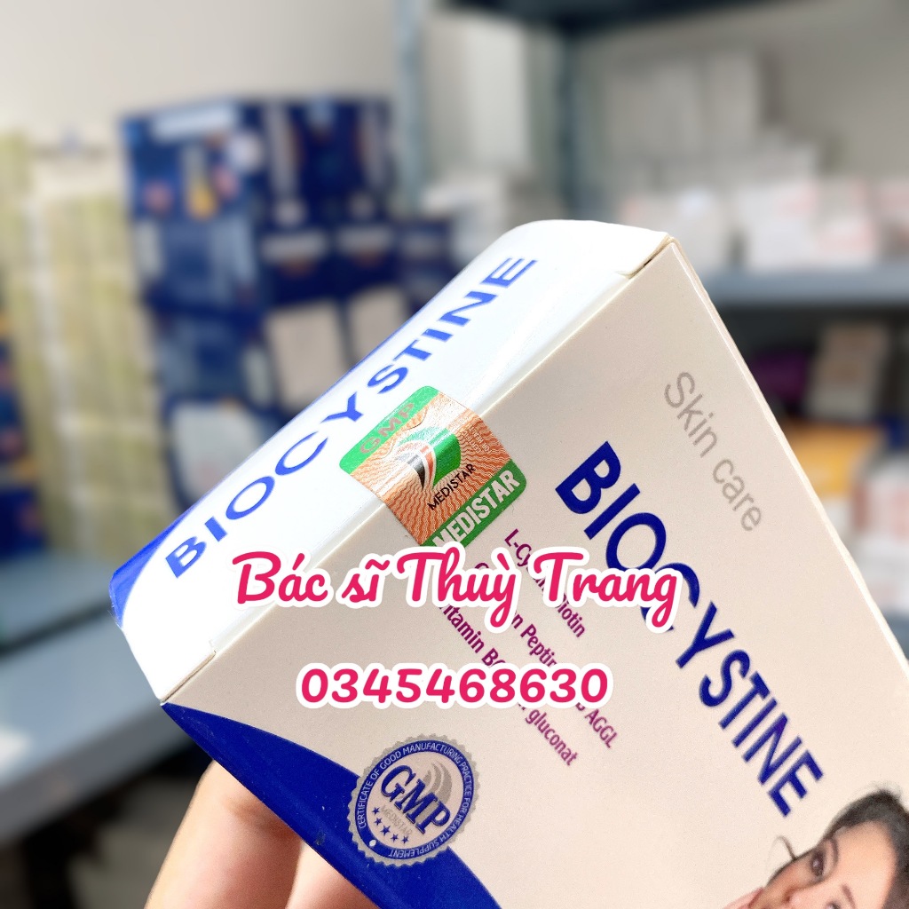 Viên uống đẹp da tóc giảm nám, tàn nhang BIOCYSTINE - Hộp 30 viên