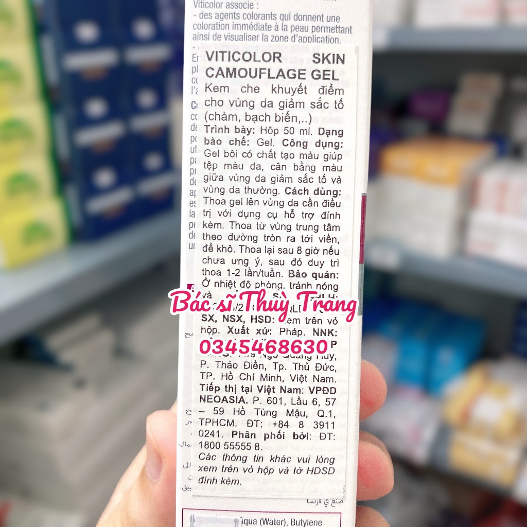 Kem Che Khuyết Điểm ACM Viticolor Skin Camouflage Gel - Giải Pháp Cho Da Bạch Biến, Da Mất Sắc Tố