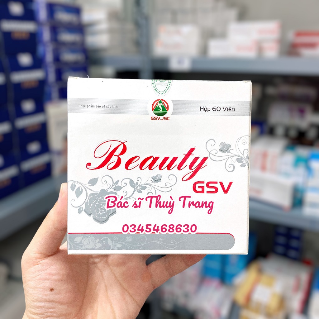 Viên uống bổ sung dưỡng chất có lợi cho da, tóc và móng Beauty GSV - hộp 60 viên
