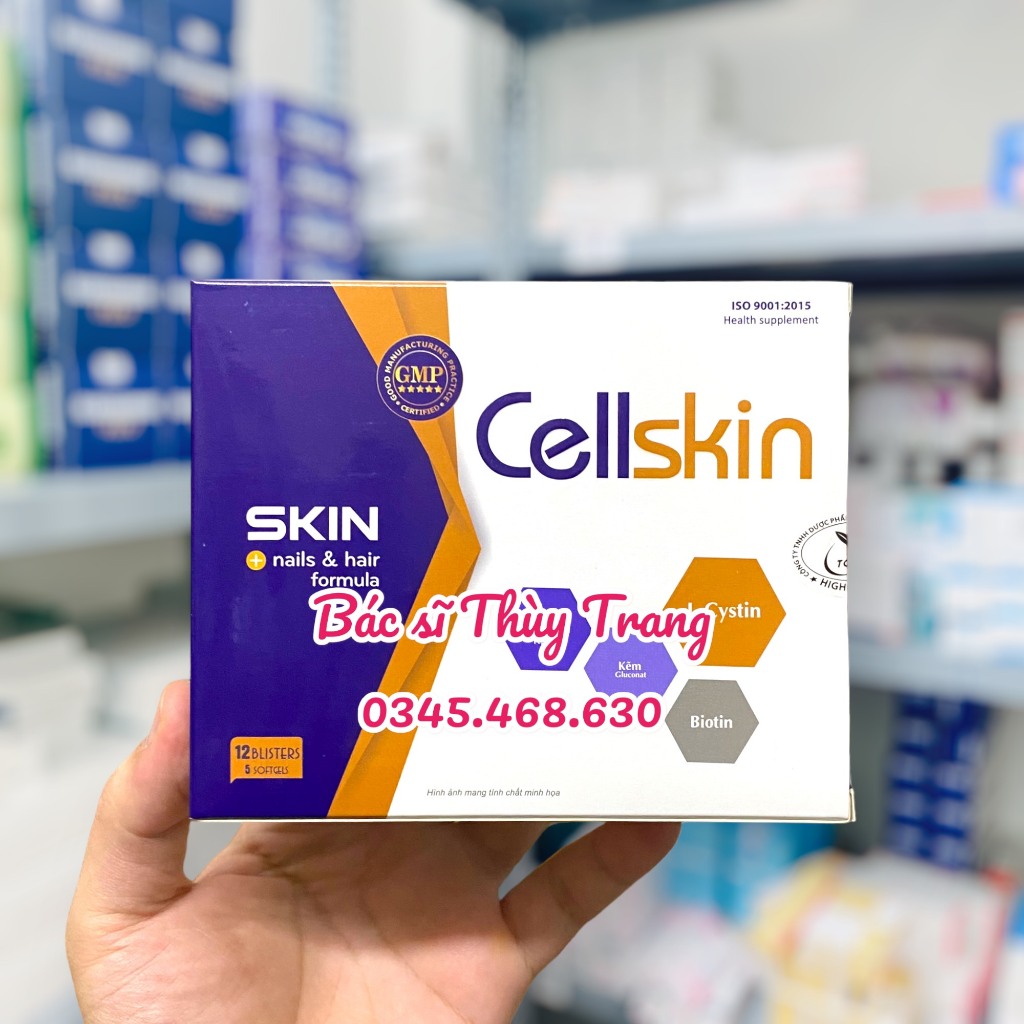 Viên uống đẹp da, chống lão hóa, giảm sạm nám, tàn nhang Cellskin - Hộp 60 viên