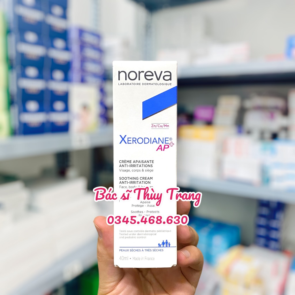 Kem giúp làm dịu phục hồi và bảo vệ da bong tróc, da nhạy cảm NOREVA Xerodiane AP+ Soothing Cream - 40ml